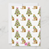Watercolor Preppy Leopard Christmas Party Kaart (Achterkant)