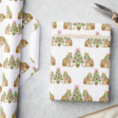 Watercolor Preppy Leopard Christmas Tree Cadeaupapier
