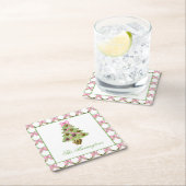 Watercolor Preppy Leopard Christmas Tree Kartonnen Onderzetters (Insitu)