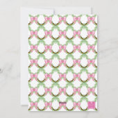 Watercolor Preppy Leopard Garland Christmas Feestdagenkaart (Achterkant)