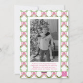 Watercolor Preppy Leopard Garland Christmas Feestdagenkaart (Achterkant)