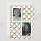 Watercolor Preppy Leopard Garland Christmas Feestdagenkaart (Achterkant)