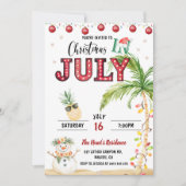 Watercolor Pret Kerstdag in juli-feest Kaart (Voorkant)