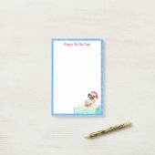 Watercolor Prettig Kerstmis Franse Bulldog Te Doen Post-it® Notes (Op bureau)