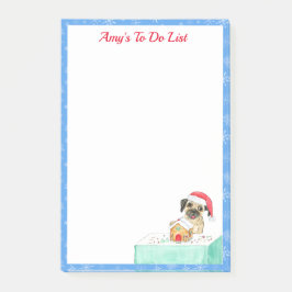 Watercolor Prettig Kerstmis Franse Bulldog Te Doen Post-it® Notes