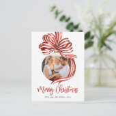 Watercolor Prettig Kerstmis Rood Feestdagenkaart (Staand voorkant)