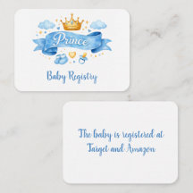 Watercolor Prins Jongen Baby Shower Cadeau Lijst
