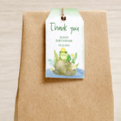 Watercolor Prinses Kikker Baby Shower Bedankt Cadeaulabel