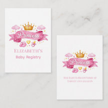 Watercolor Prinses Roze Meisje Baby Shower