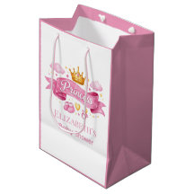 Watercolor Prinses Roze Meisje Baby Shower