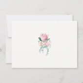 Watercolor Protea Bouquet Wedding Kaart (Achterkant)