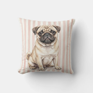 Watercolor Pugs Kussenhoes Kussen