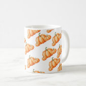 Watercolor Pumpkin Autumn Pattern Koffiemok (Voorkant rechts)