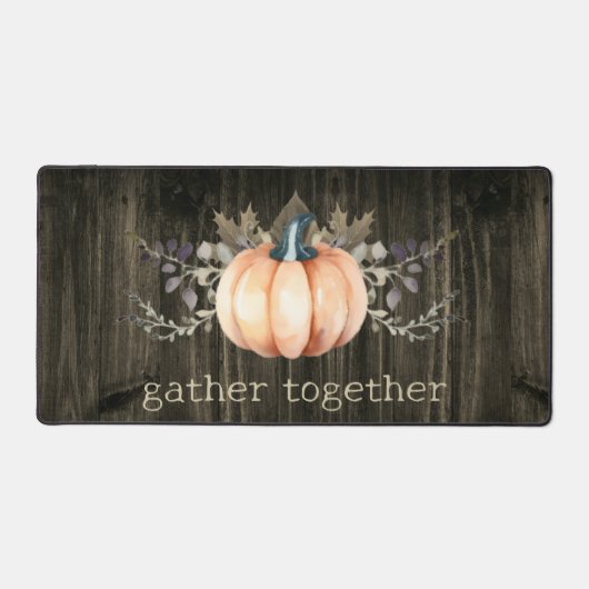 Watercolor Pumpkin Bureaumat (Voorkant)