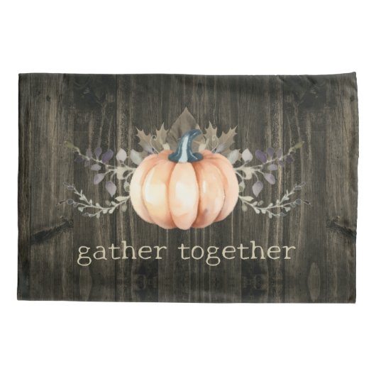 Watercolor Pumpkin Kussensloop (Achterkant)