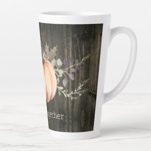 Watercolor Pumpkin Latte Mok (Rechts)