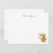 Watercolor Pumpkin Notecards (Voorkant / Achterkant)