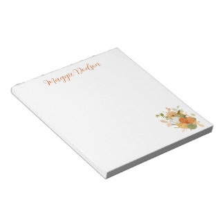 Watercolor Pumpkin Notepad Notitieblok