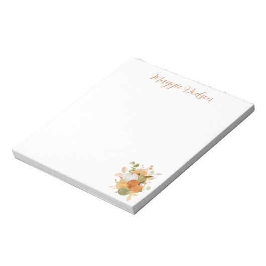 Watercolor Pumpkin Notepad Notitieblok (Linkerzijde)