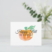 Watercolor Pumpkin Post Cards Briefkaart (Staand voorkant)