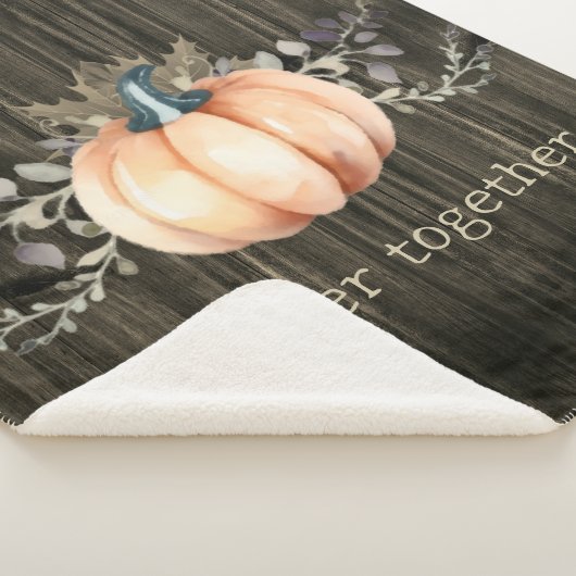 Watercolor Pumpkin Sherpa Deken (3/4)