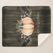 Watercolor Pumpkin Sherpa Deken (Voorkant (horizontaal))