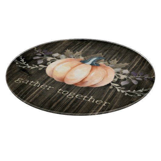 Watercolor Pumpkin Snijplank (Hoek)