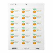 Watercolor Pumpkin Spice Latte Adres Etiket (Full Sheet)
