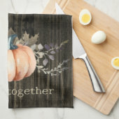 Watercolor Pumpkin Theedoek (Quarter Fold)