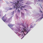 Watercolor Purple Dahlia Flowers  Tissuepapier (Detail)