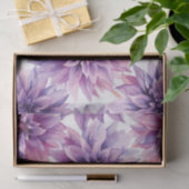 Watercolor Purple Dahlia Flowers  Tissuepapier (Geschenk)