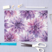 Watercolor Purple Dahlia Flowers  Tissuepapier (Craft)