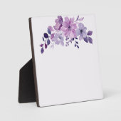 Watercolor purple flower bouquet  fotoplaat (Voorkant)