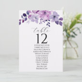 Watercolor purple flower bouquet kaart (Staand voorkant)