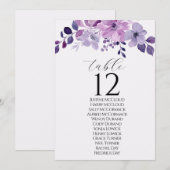 Watercolor purple flower bouquet kaart (Voorkant / Achterkant)