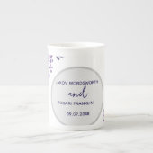 Watercolor purple flower bouquet porselein kop (Voorkant)