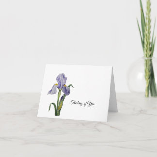 Watercolor Purple Iris Note Card Notitiekaartje
