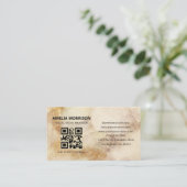 Watercolor QR Code Minimalist Professional Visitekaartje (Staand voorkant)