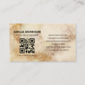 Watercolor QR Code Minimalist Professional Visitekaartje (Voorkant)