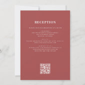 Watercolor QR-code rode strik Kerstgroen Kaart (Achterkant)