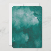 Watercolor Quetzal Groen Elegante Kerstkaart Kaart (Achterkant)