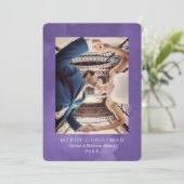 Watercolor Quetzal Ultra Violet Kerstkaart Kaart (Staand voorkant)