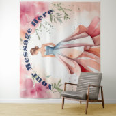 Watercolor Quinceañera-viering Wandkleed (In situ)