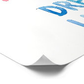 Watercolor Rainbow Cloud Dream Big Kids Poster (Hoek)