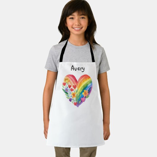 Watercolor Rainbow Heart Personalized Schort (Insitu)