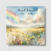 Watercolor Rainbow In Wildflower Meadow Gastenboek (Voorkant)
