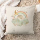 Watercolor Rainbow Nursery Pillow | Crescent Moon Kussen (Deken)