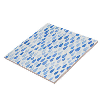 Watercolor Raindrops Tegeltje