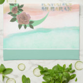 Watercolor Ramadan Crescent Moon – Customizable Theedoek (Gevouwen)