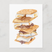 Watercolor Realistische S'mores Briefkaart (Voorkant)